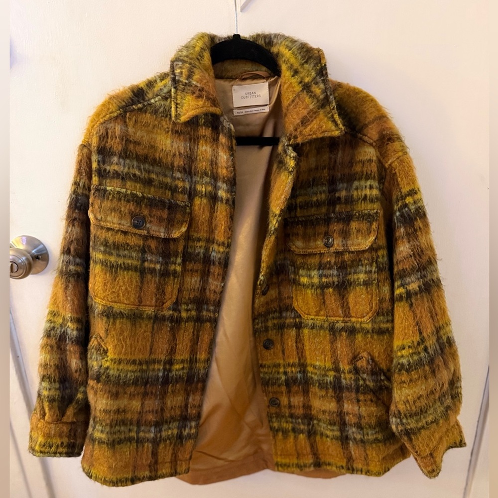 Urban Outfitters Yellow Plaid Women's Jacket